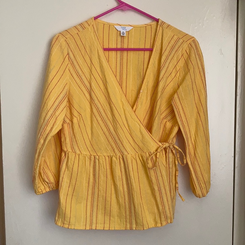 Wrap quarter sleeve top